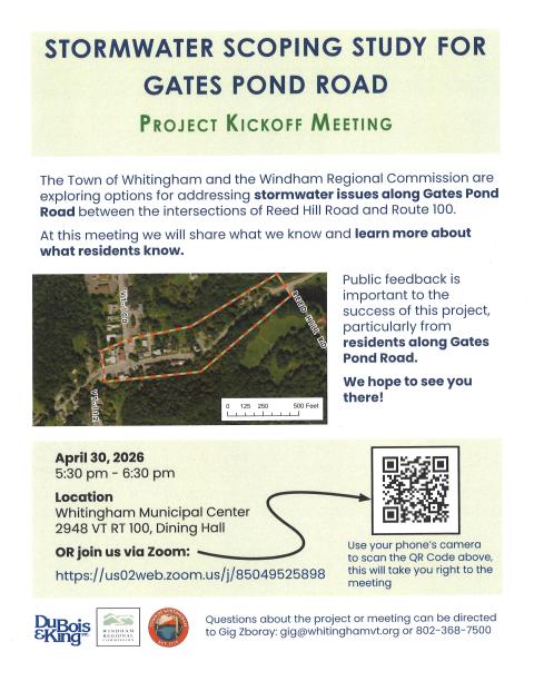 Stormwater Scoping Study for Gates Pond Road