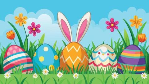 picture showing decorated eggs