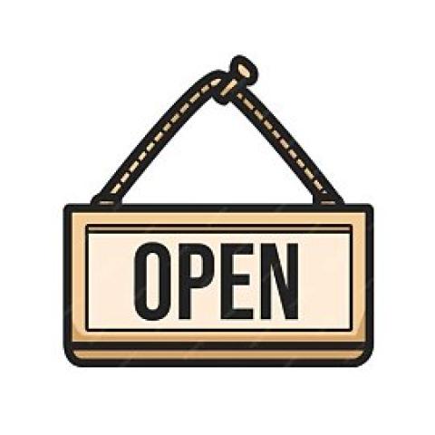 sign showing the word "open"