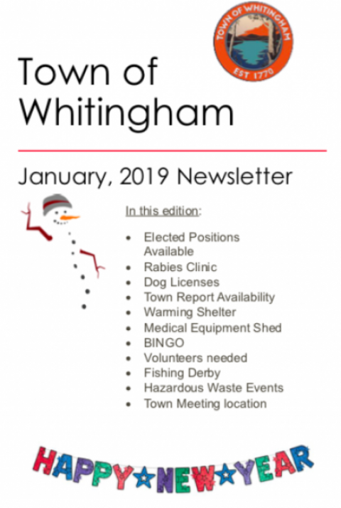 Whitingham Newsletter Highlight